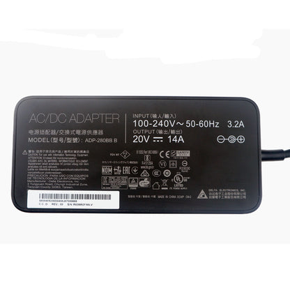 New Original MSI GE75 Raider 8SG-059FR ADP-280BB B Delta 280W 20V AC/DC Adapter@