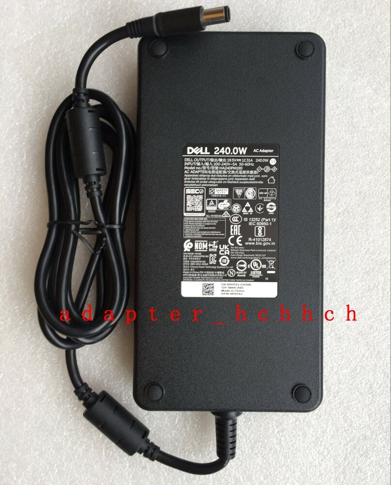 New Original Dell 240W AC Adapter for Dell G5 5500 P89F003 DA240PM190 HA240PM190