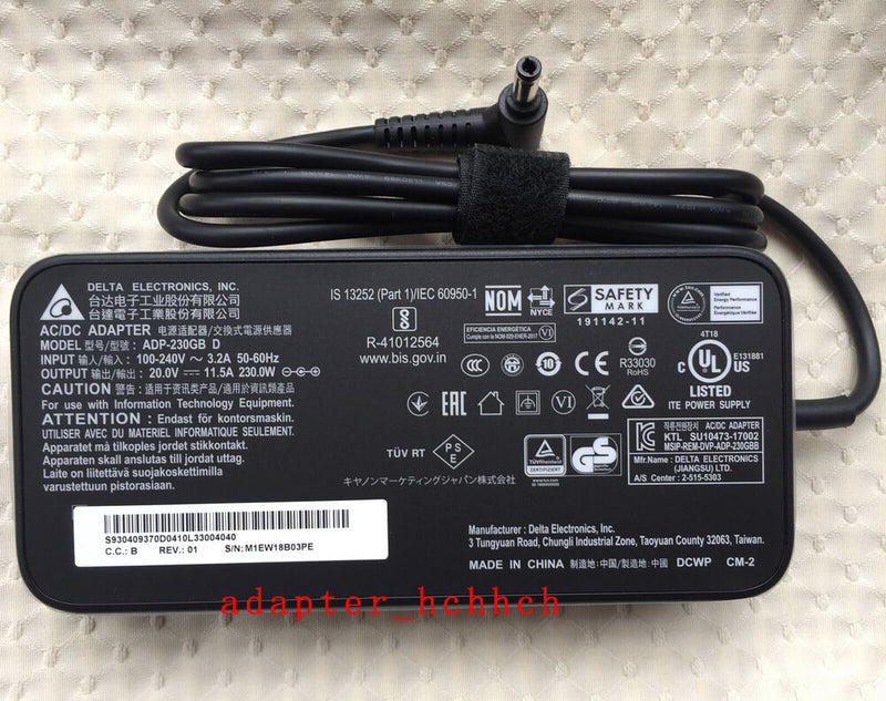 New Original Delta 230W 20V AC Adapter for MSI WS66 11UMT-220 ADP-230GB D Laptop