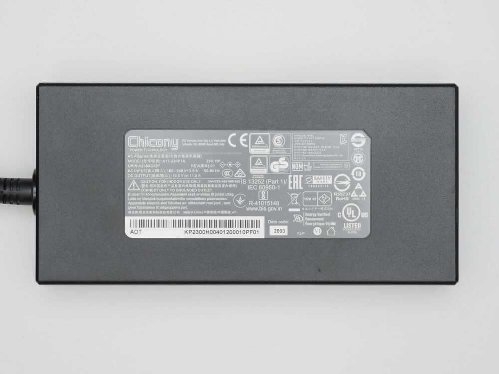 New Original OEM MSI GL65 Leopard 10SEK-022US A17-230P1A Chicony 230W AC Adapter