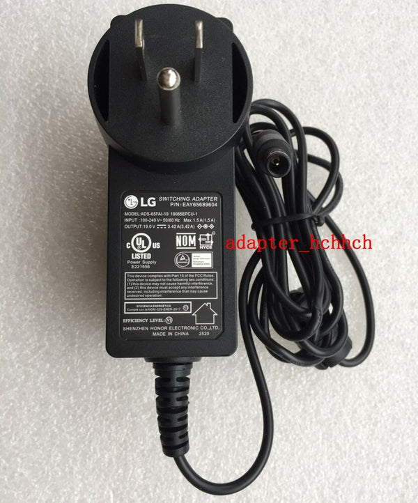 Original LG 19V AC Adapter fr LG 27GK750F-B LED Monitor ADS-65FAI-19 19065EPCU-1