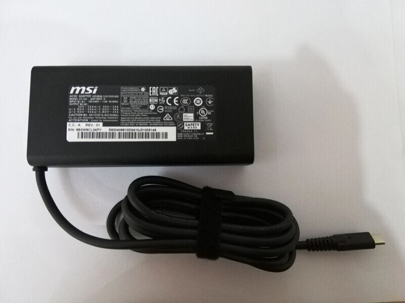 New Original MSI Prestige 15 A10SC-013AU ADP-90FE D 90W USB-C AC/DC Adapter&Cord