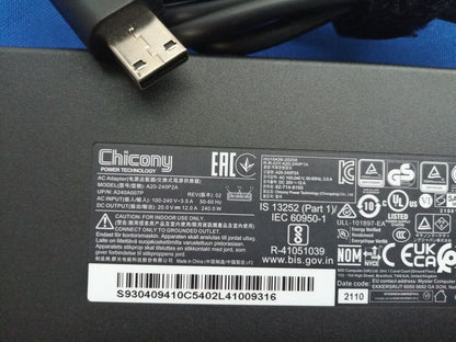 New Original MSI GE66 Raider 11UE-600TW A20-240P2A Chicony 240W 20V Adapter&Cord