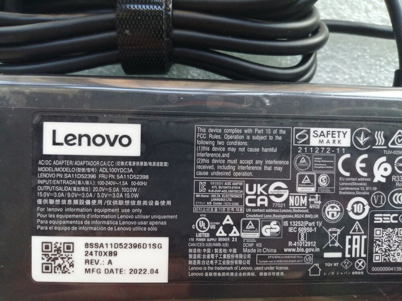 New original 20V 5A 100W USB Type-C ADL100YDC3A SA11D52396 Lenovo ThinkBook16+