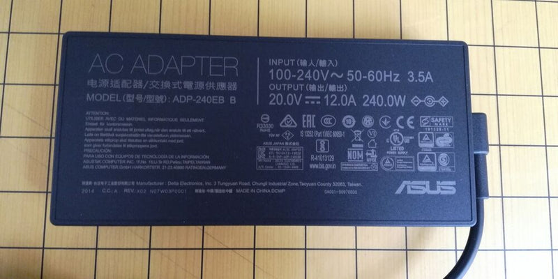 New Original ASUS ProArt StudioBook H5600QM-XH99-CA A20-240P1A 240W Adapter Cord