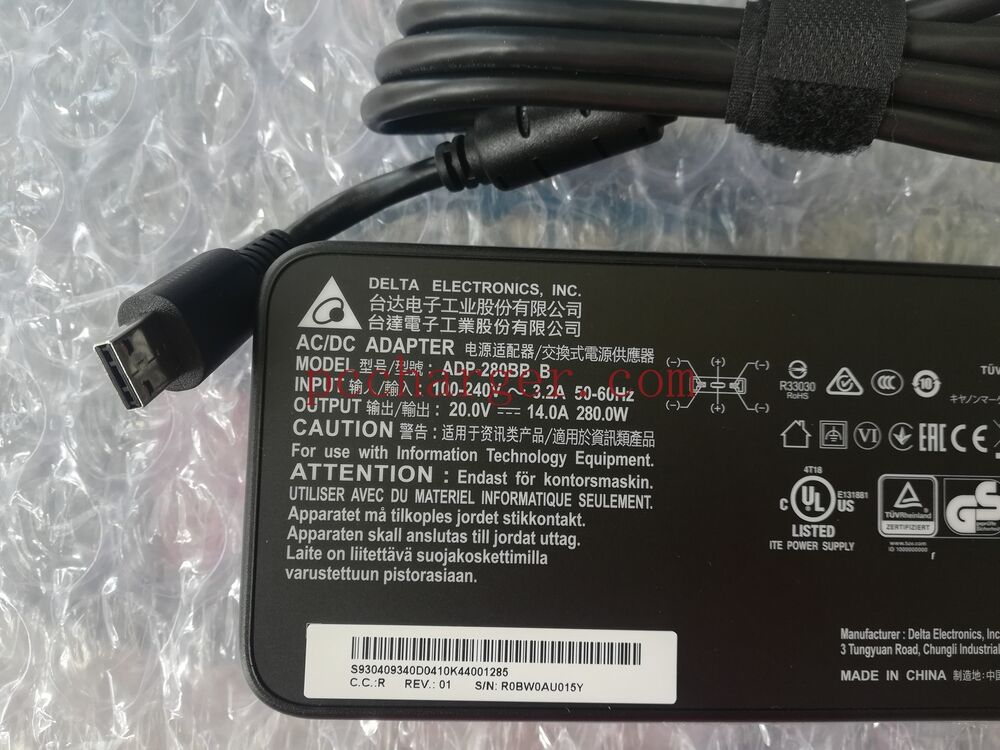 New Original MSI GP76 Leopard 10UH/RTX3080 ADP-280BB B Delta 280W 20V AC Adapter
