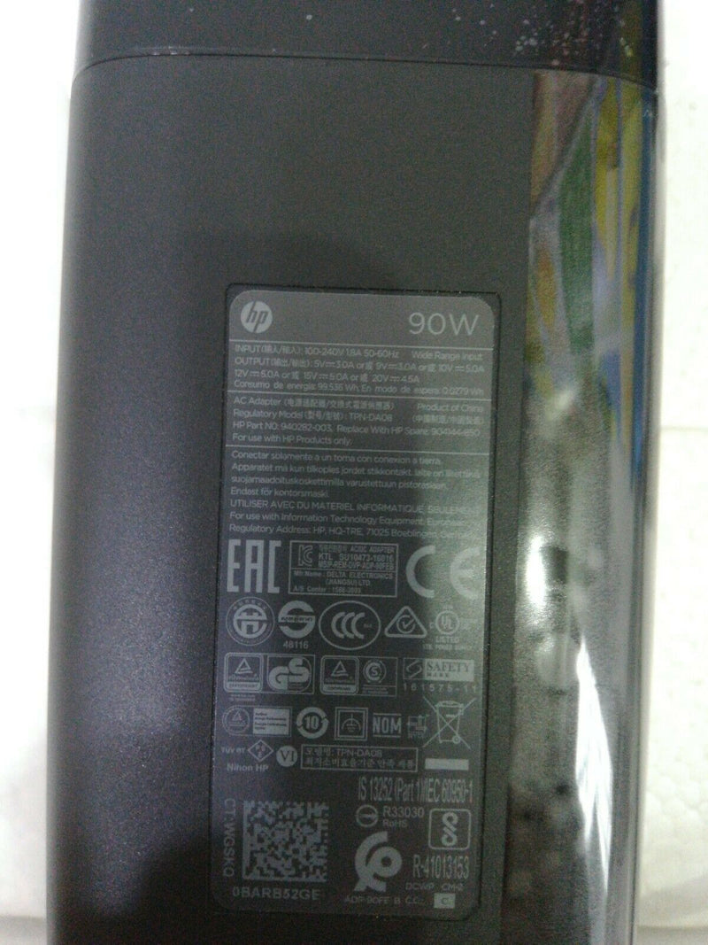 New Original HP Spectre X360 15-BL152NR,TPN-DA08,904144-850 90W USB-C AC Adapter