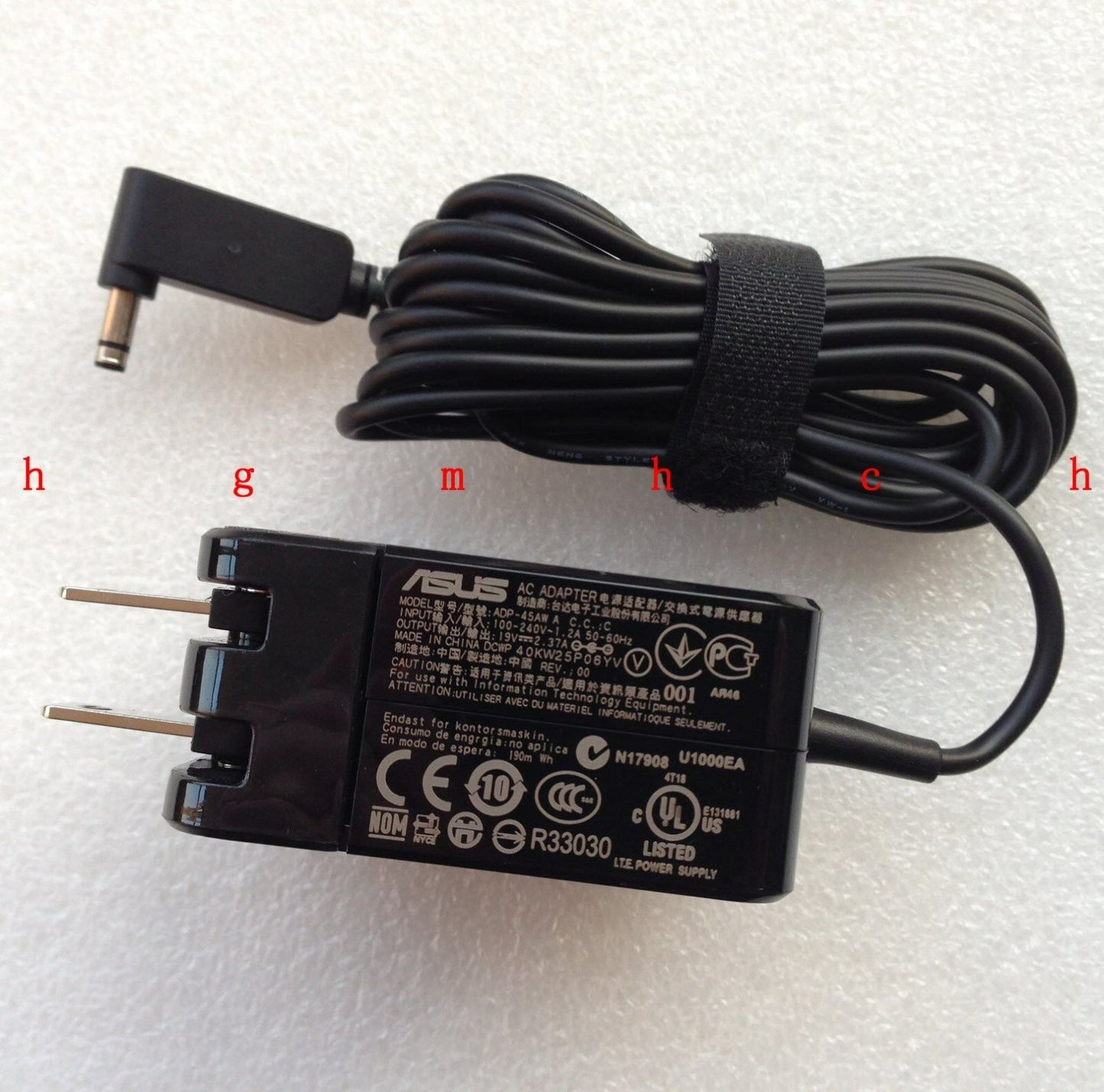 Original Genuine OEM ASUS Charger Zenbook UX302LA/i5-4200U,ADP-45AW Ultrabook PC