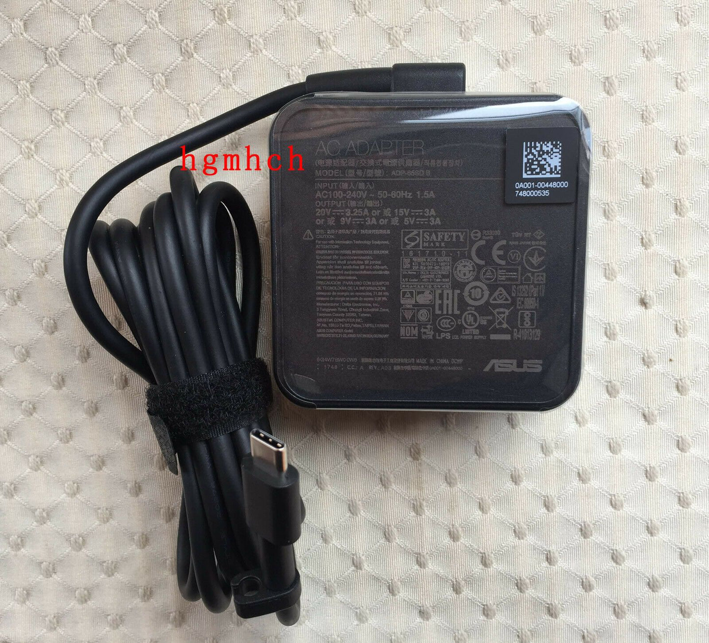 Original ASUS 65W Type-C AC adapter for Asus ZenBook UX490UA-IH74T-BL,ADP-65SD B