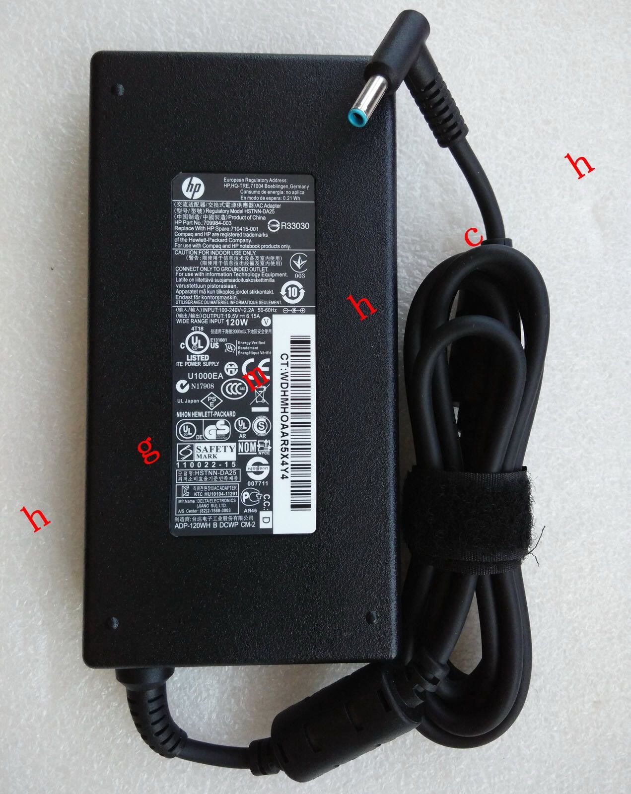 Original OEM HP 120W Cord/Charger Envy TouchSmart 15-j002la,15-j003la,710415-001