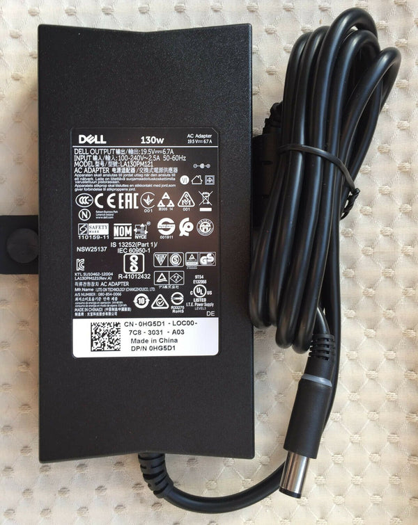 @New Original OEM Dell G3 3779,LA130PM121,HG5D1,63P9N,RHF6K 130W AC Adapter&Cord