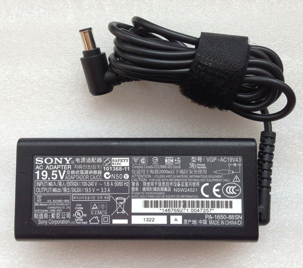 Original OEM Sony AC/DC Adapter for Sony Vaio VPCY21M1R/SI VPCY21M1R/V VPCY22C5E