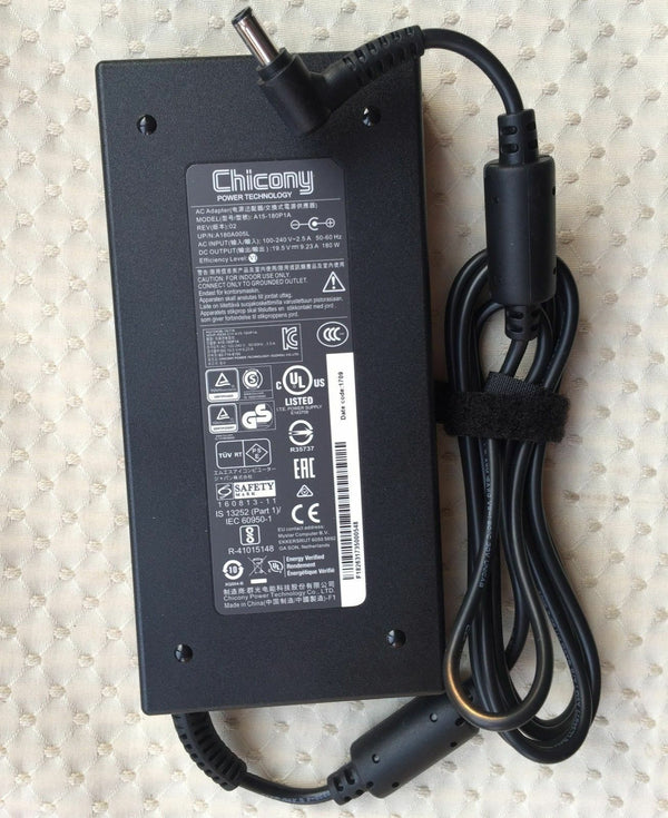 Original OEM Chicony MSI 180W 19.5V 9.23A AC Adapter for MSI GL62MVR 7RFX-1269UK