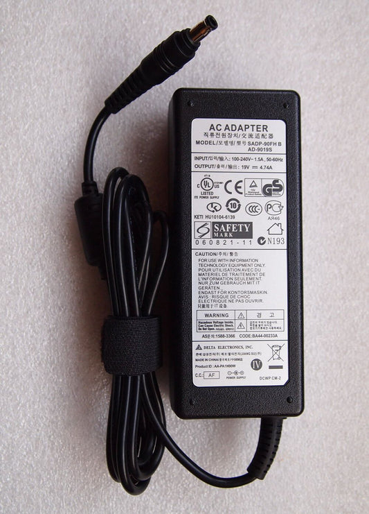 Original OEM 19V 4.74A Laptop Cord/Charger Samsung NP-R780-JS01US,NP-R780-JT01US