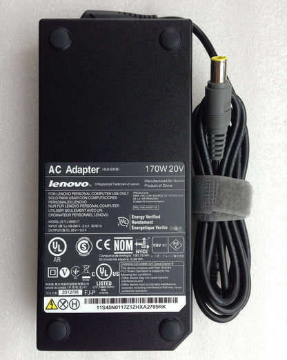 Original OEM Lenovo 170W Cord/Charger ThinkPad W520/W530 Series,45N0118 Notebook