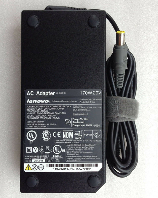 Original OEM Lenovo 170W Cord/Charger ThinkPad W520/W530 Series,45N0118 Notebook