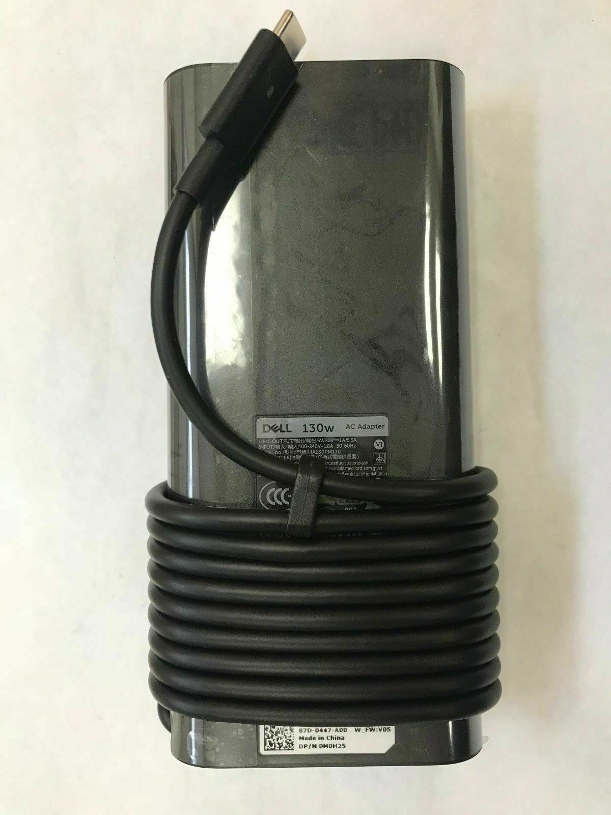 New Original DELL XPS 15 9570 17 9700 130W 20V 6.5A USB-C Charger White Black