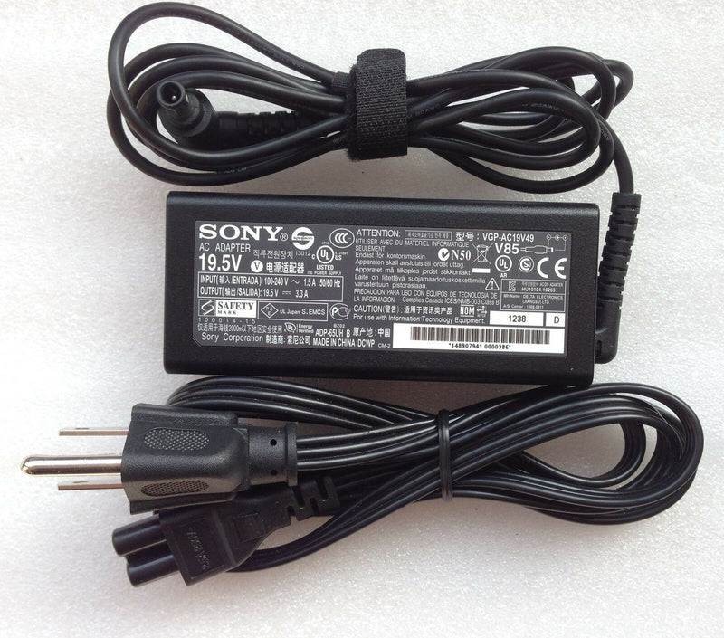 New Original OEM Sony 65W 19.5V 3.3A AC Adapter for Sony VAIO Tap 20 SVJ20214CYB