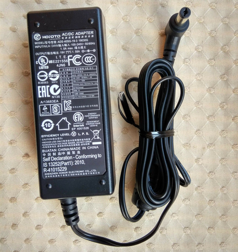 New Original OEM 19V 1.58A 30W AC/DC Adapter&Cord for Acer G237HL bi LCD Monitor