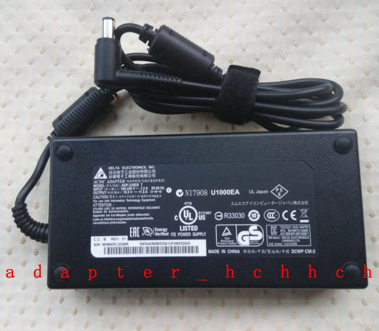 Original Delta 230W 19.5V 11.8A AC/DC Adapter for MSI WT72 6QL-299US,ADP-230EB T