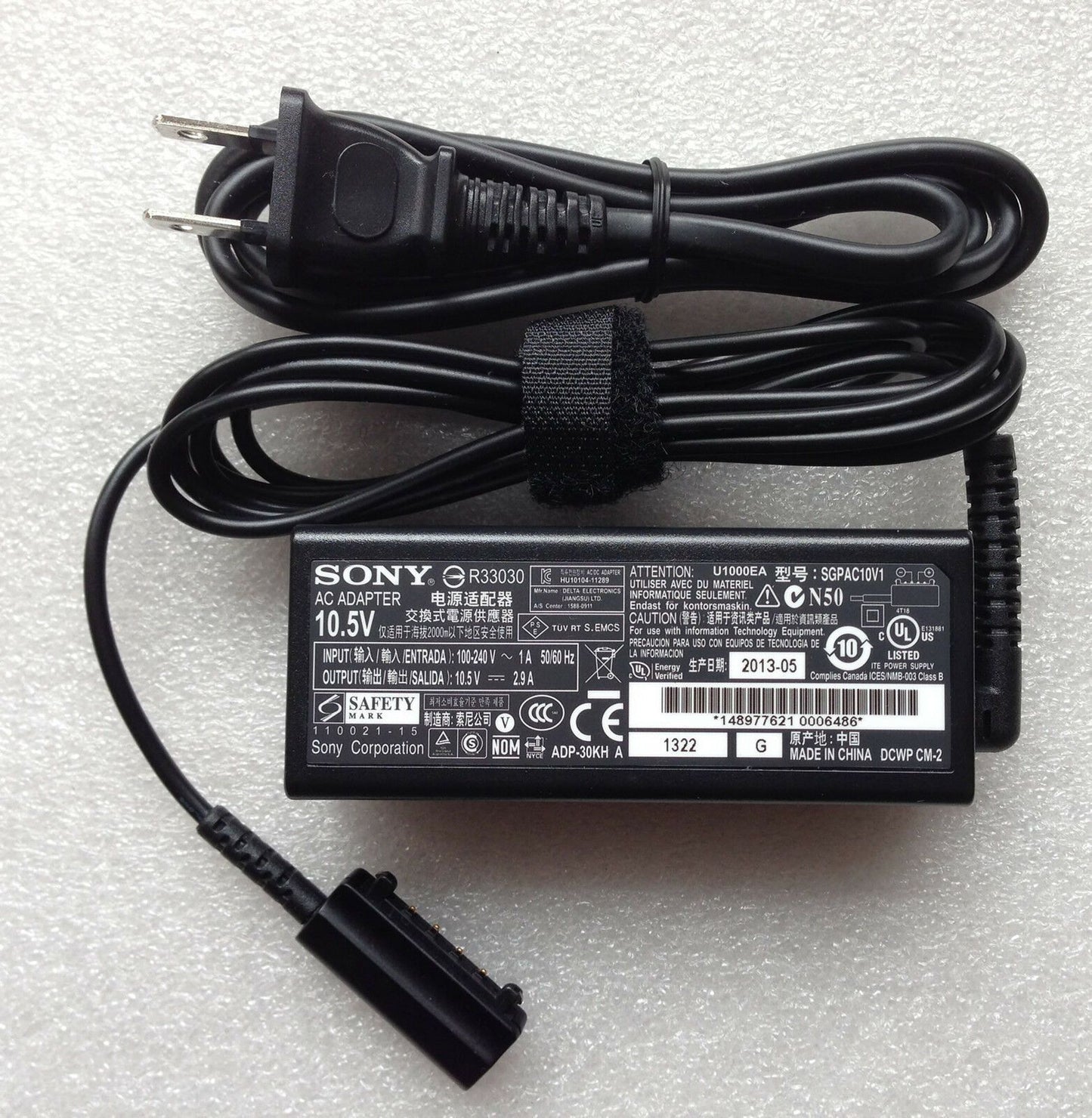 Original OEM Sony SGPAC10V1 AC Adapter+Cord for Sony Xperia Tablet S SGPT111US/S