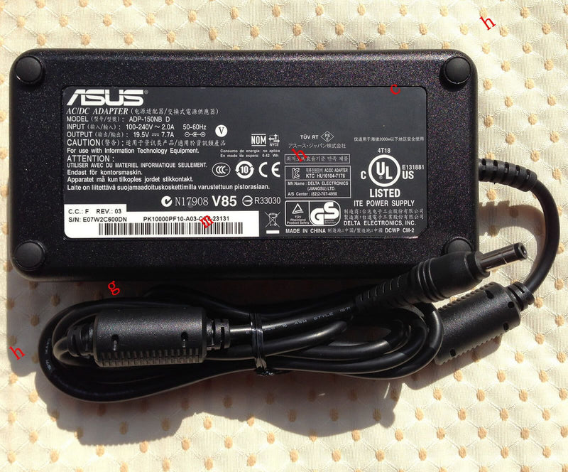 New Original Genuine OEM 150W AC/DC Adapter for ASUS G74SX-DH73-3D Gaming Laptop