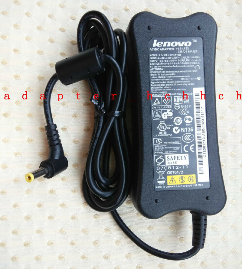 @New Original Genuine OEM Lenovo IdeaPad 0712A1965 Y310 Y410 U330 65W AC Adapter