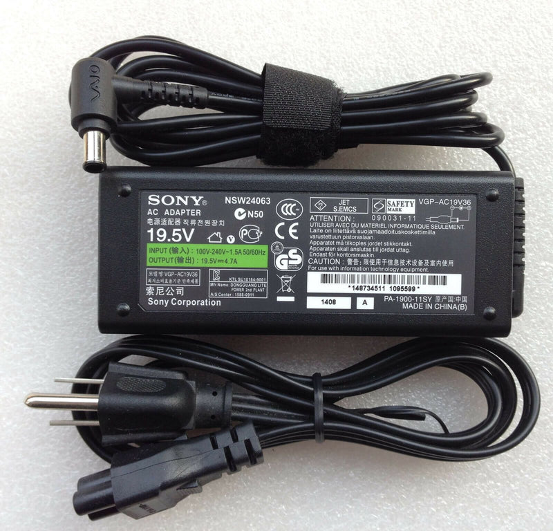 Original OEM AC Adapter&Cord/Charger for Sony Vaio VPCEE21FX,VPCEE23FX,VPCEE33FX