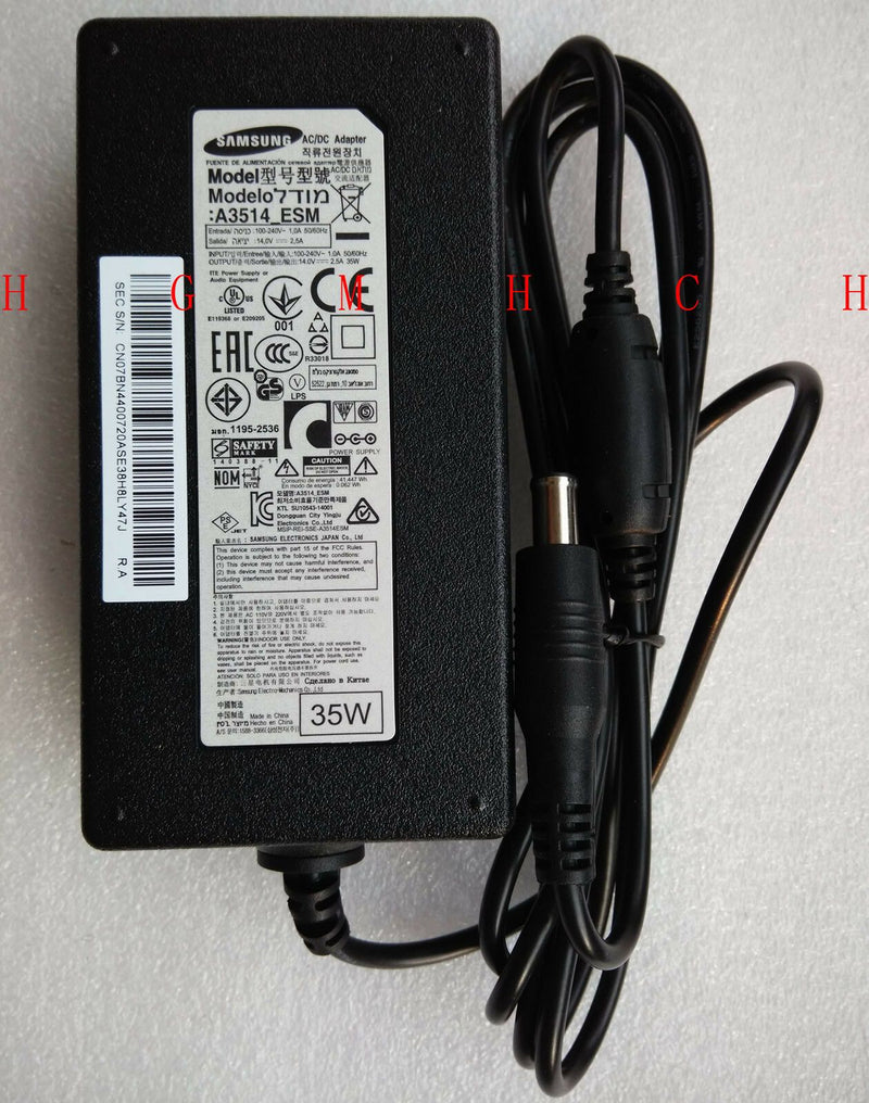 Original OEM Samsung LS24C LS24D LED Monitor A3514_ESM,14V 2.5A 35W AC Adapter@@