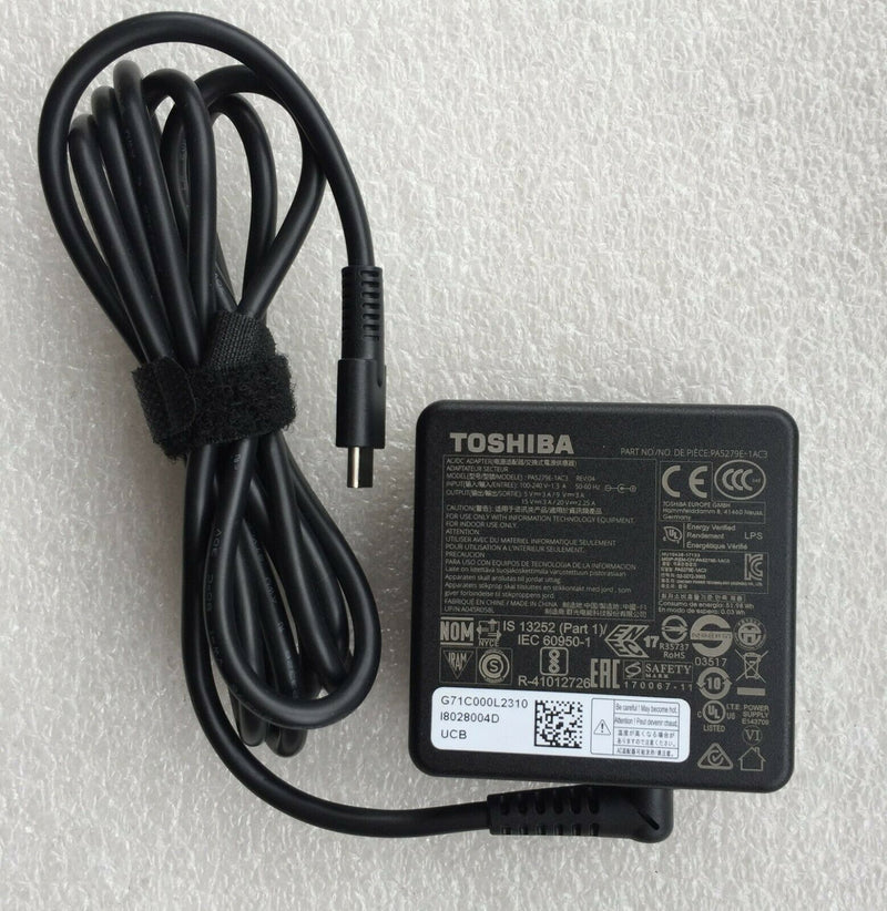 Original Toshiba 45W USB-C AC Adapter&Cord for Toshiba Tecra X40-D PT474C-01E009