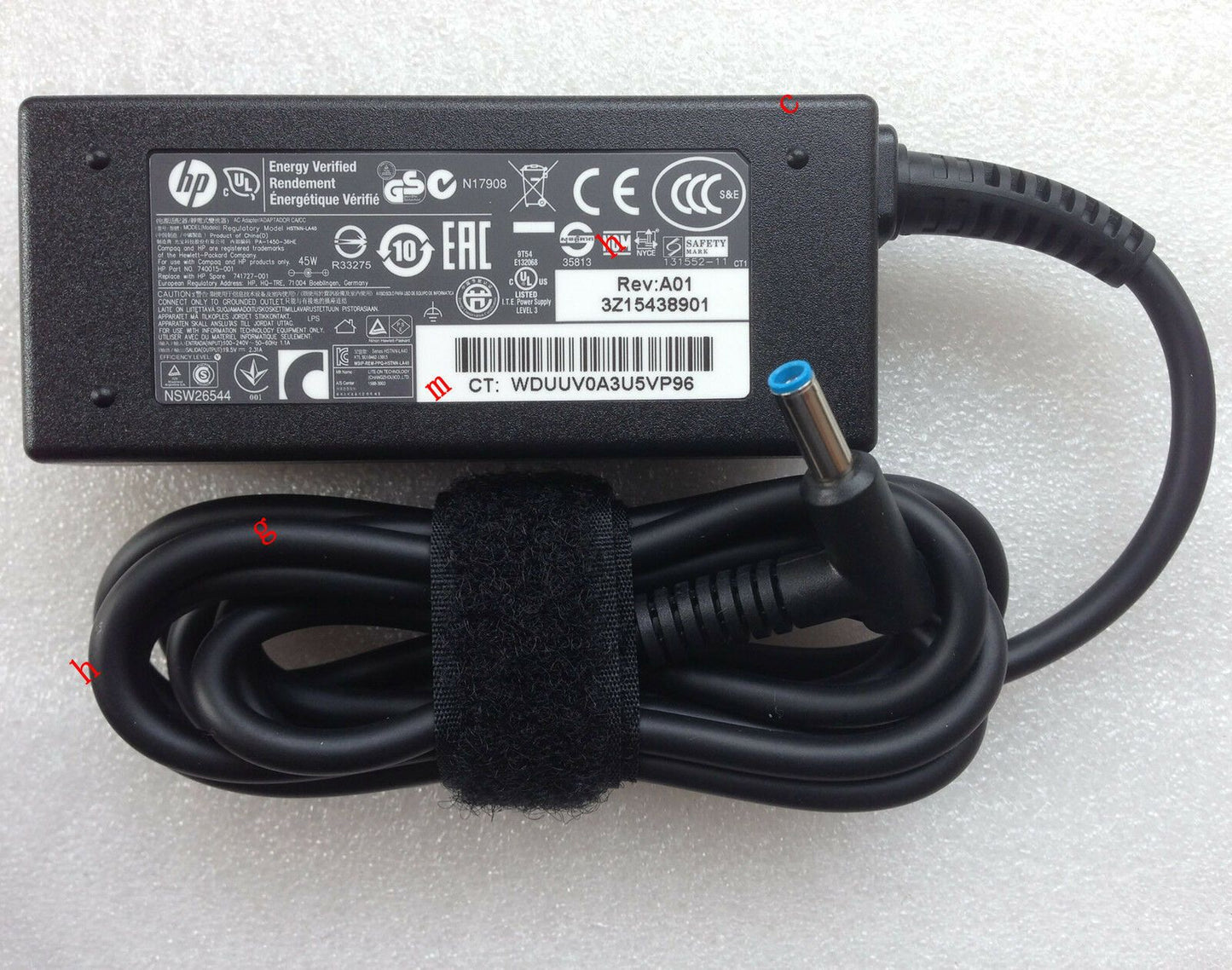 @Original Genuine OEM 45W 19.5V Smart AC Adapter for HP 350 G2/L8D60UT Notebook