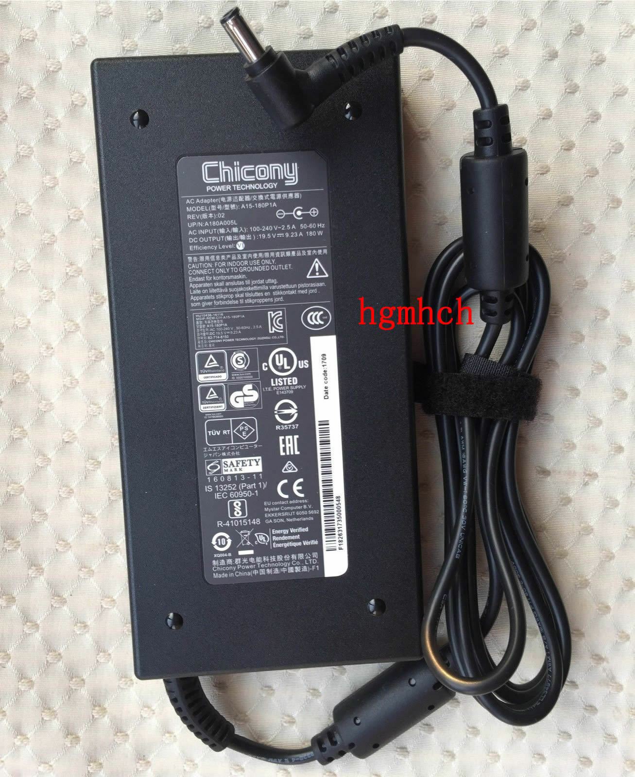 Original Chicony MSI 180W 19.5V AC Adapter for MSI GS63VR Stealth-252,A15-180P1A