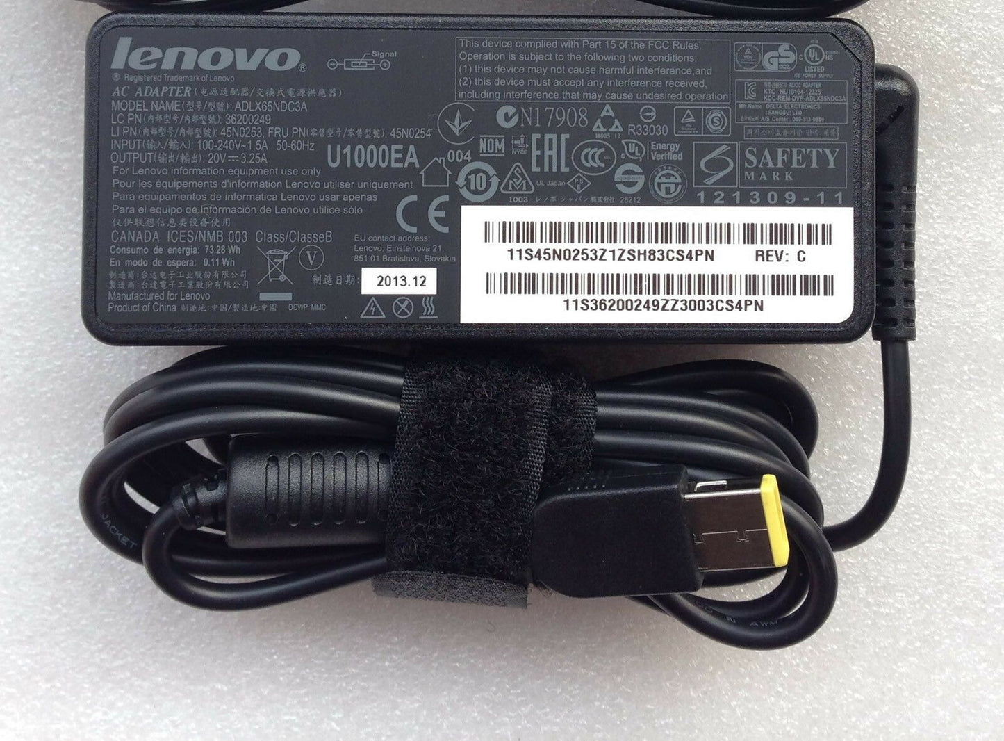 Original OEM Lenovo Cord/Charger ThinkPad Helix MT 3697/3701,ADLX65NDC3A,45N0524