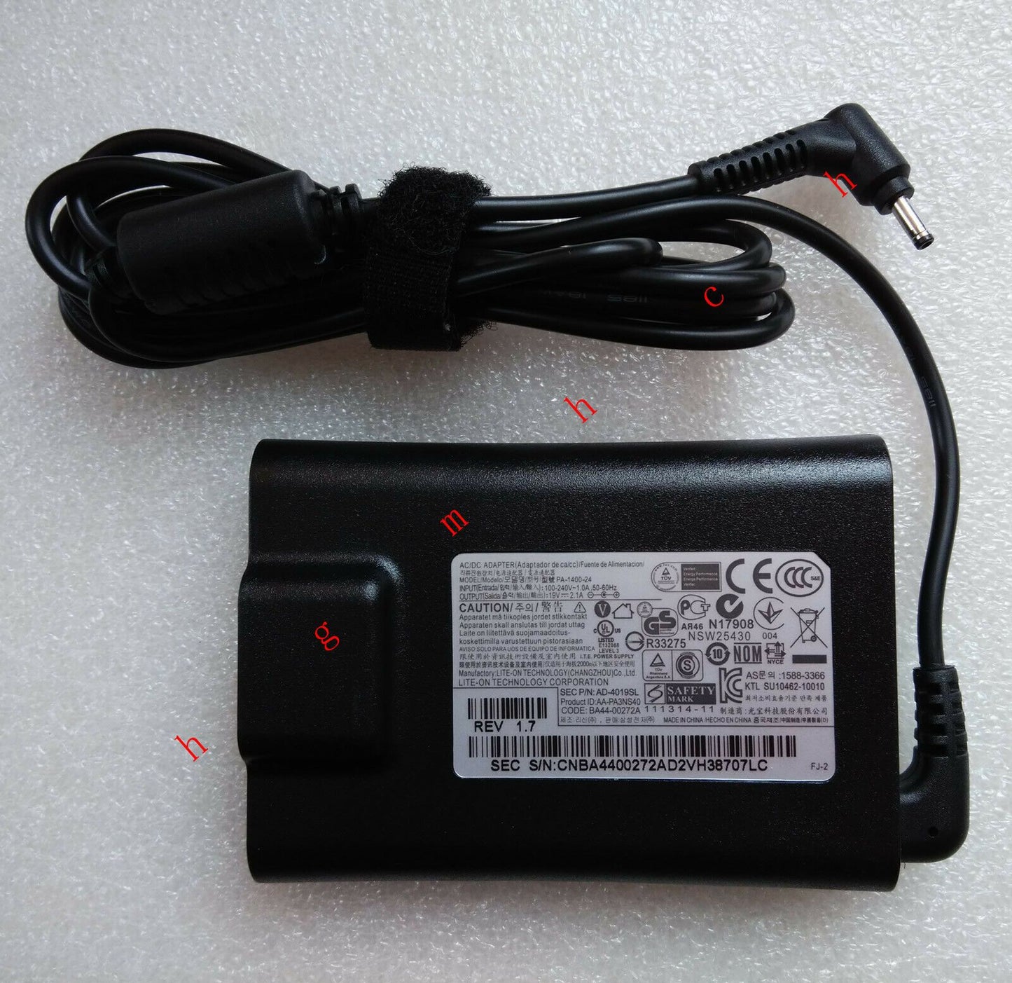 New Original Samsung AC Power Adapter&Cord for Samsung Notebook 7 NP730XBE-K01US