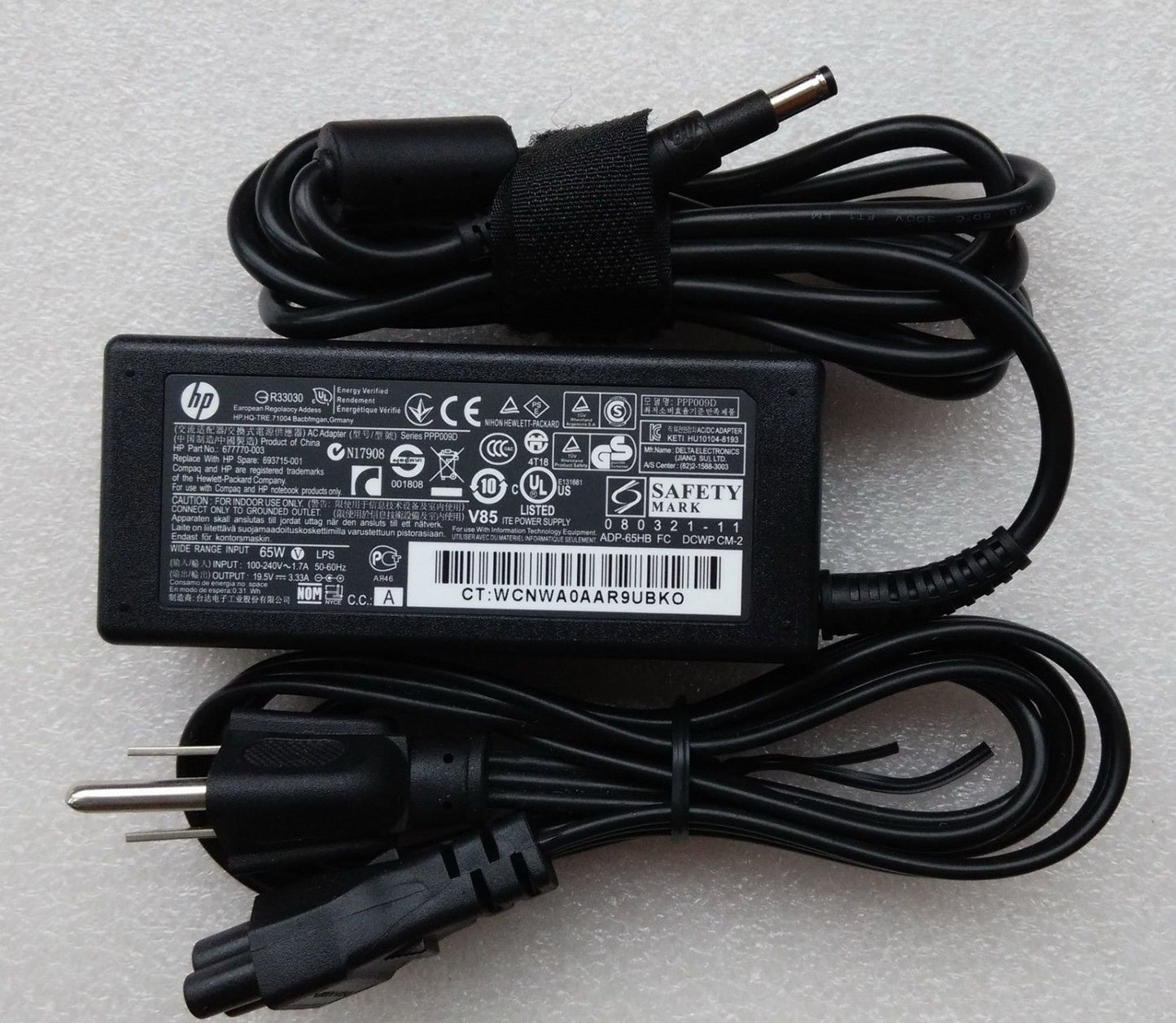 Original Genuine OEM HP 65W AC Power Adapter for HP Pavilion Sleekbook 15-b010tx