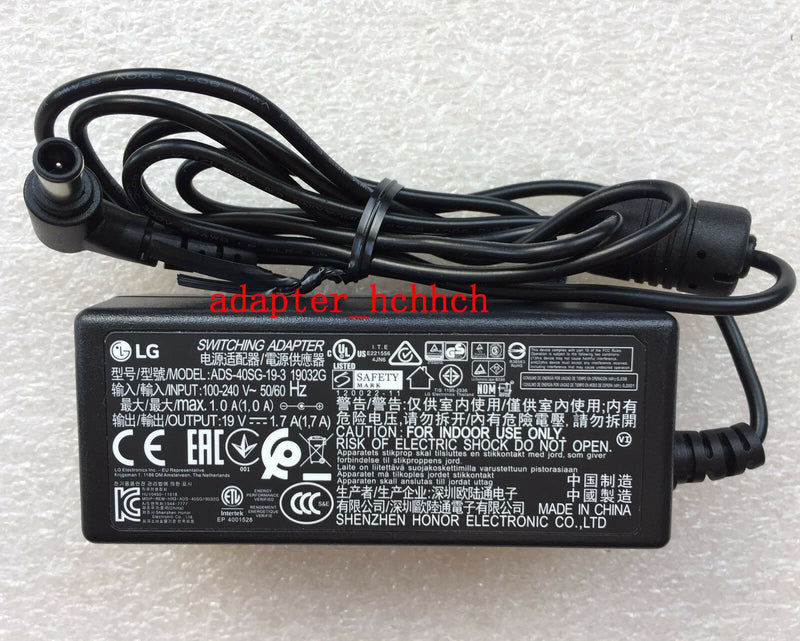 New Original OEM LG 19V Switching Adapter for LG IPS Monitor 27MP38HQ 27MP38VQ