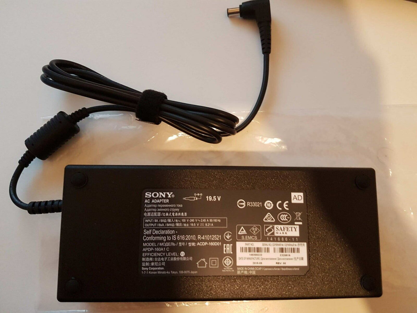 Original Sony 19.5V AC/DC Adapter for Sony Bravia LCD TV KD-43XD8099,ACDP-160D01