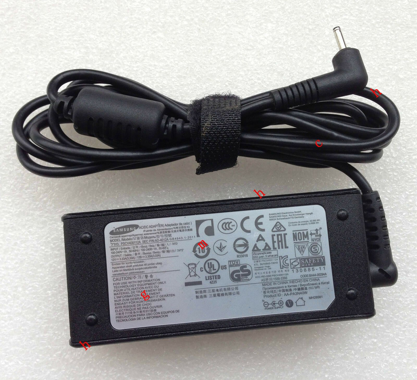 @Original OEM Samsung 40W Charger ATIV XE500T1C-A05US,XE700T1C-A03UK,BA44-00294A