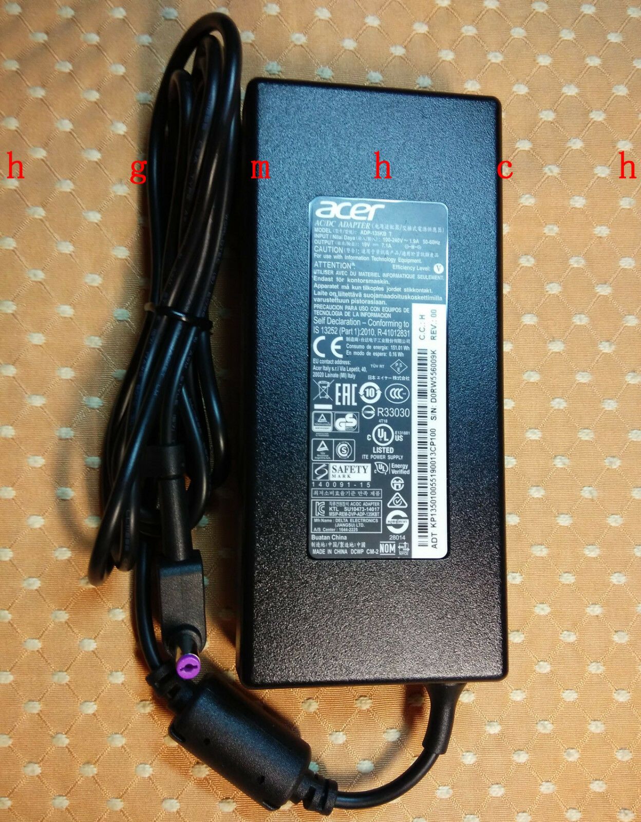 @@Original OEM Acer 135W AC Adapter for Aspire V Nitro VN7-792G-5080,ADP-135KB T