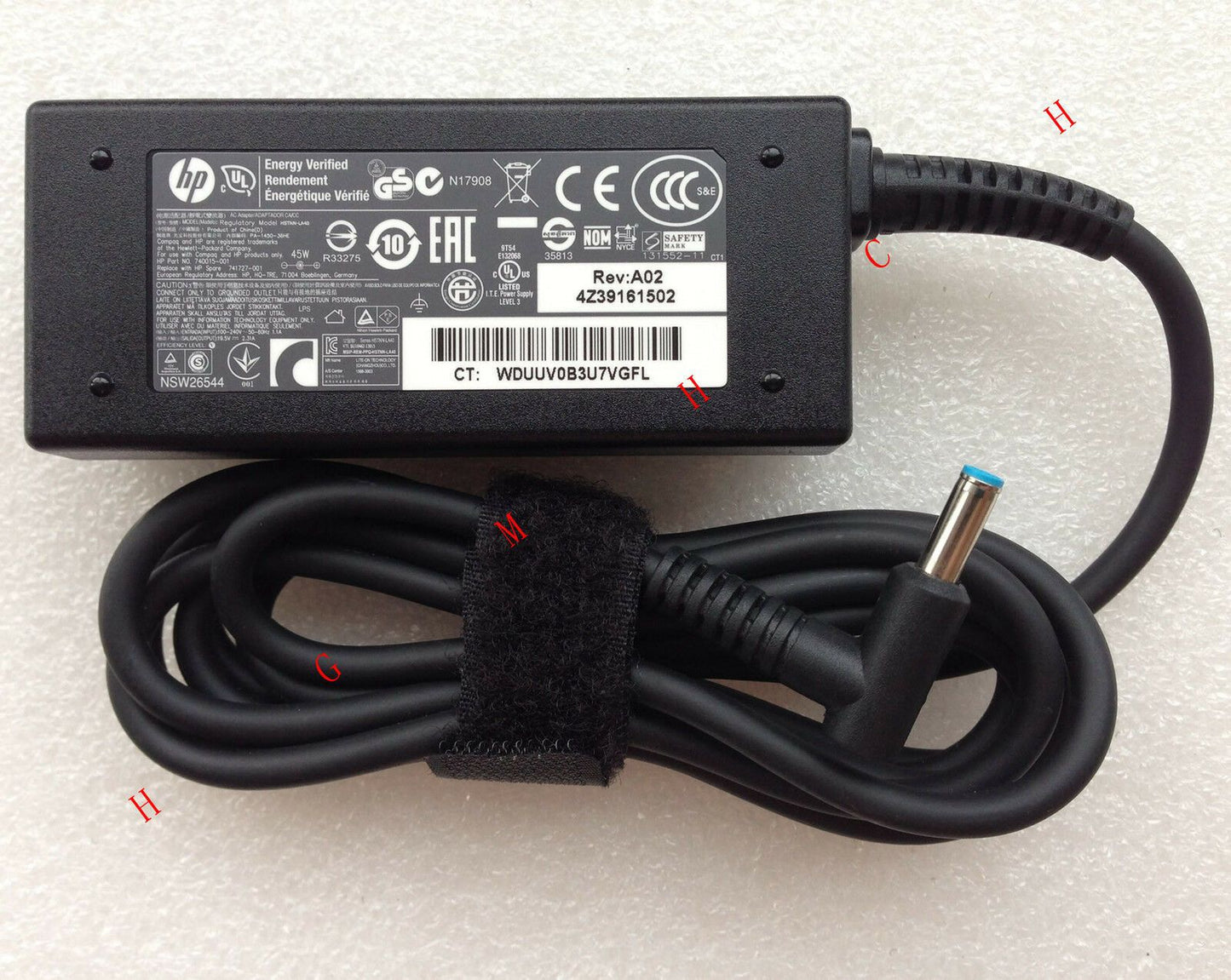 Original OEM HP 45W AC Adapter for HP Pavilion 15-F024WM,740015-001,HSTNN-LA40