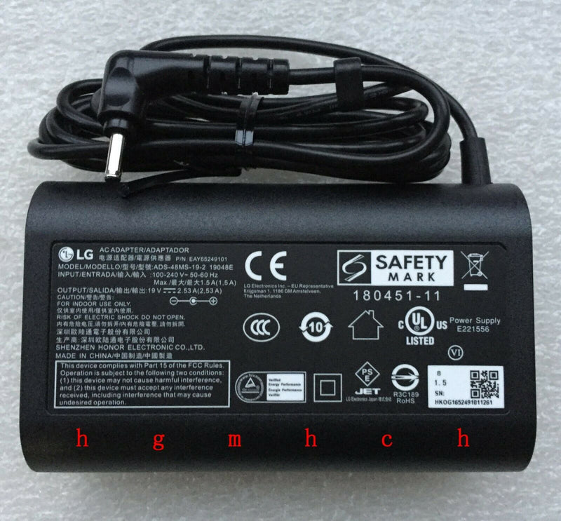 New Original LG AC Adapter&Cord for LG gram 14Z90N-U.ARW5U1 Ultra-Light Notebook