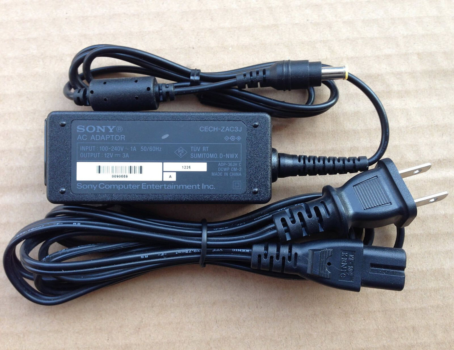 Original OEM Sony 12V 36W Slim Charger EVI-100V EVI-HD1 EVI-HD3V EVI-HD7V Camera