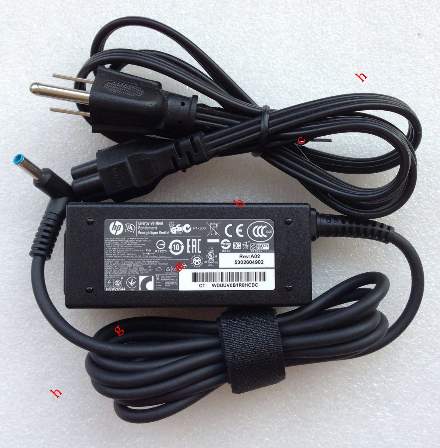 Original OEM HP 19.5V 2.31A Cord/Charger HP Stream 11-y012nr,11-y013ca,11-y020wm