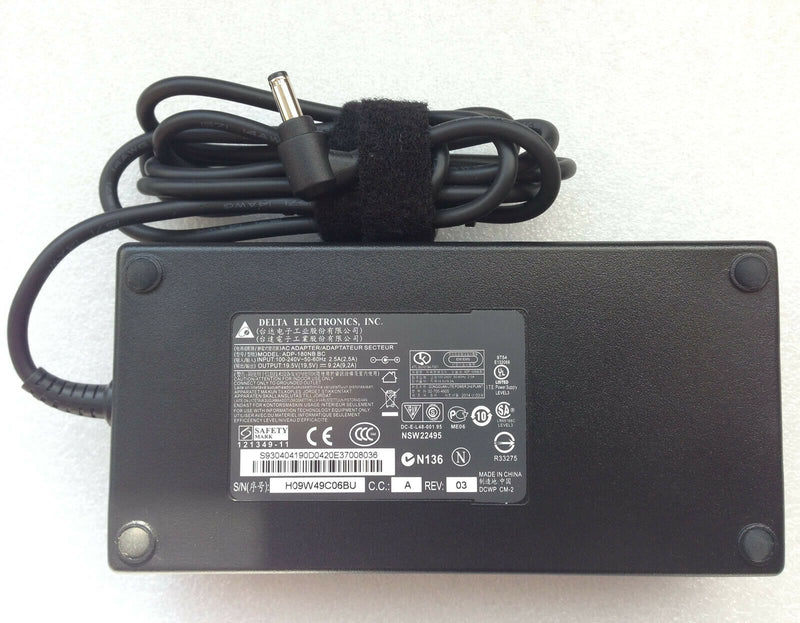New Original OEM Delta 180W 19.5V AC Adapter&Cord for MSI WS63 8SL-015US Laptop@