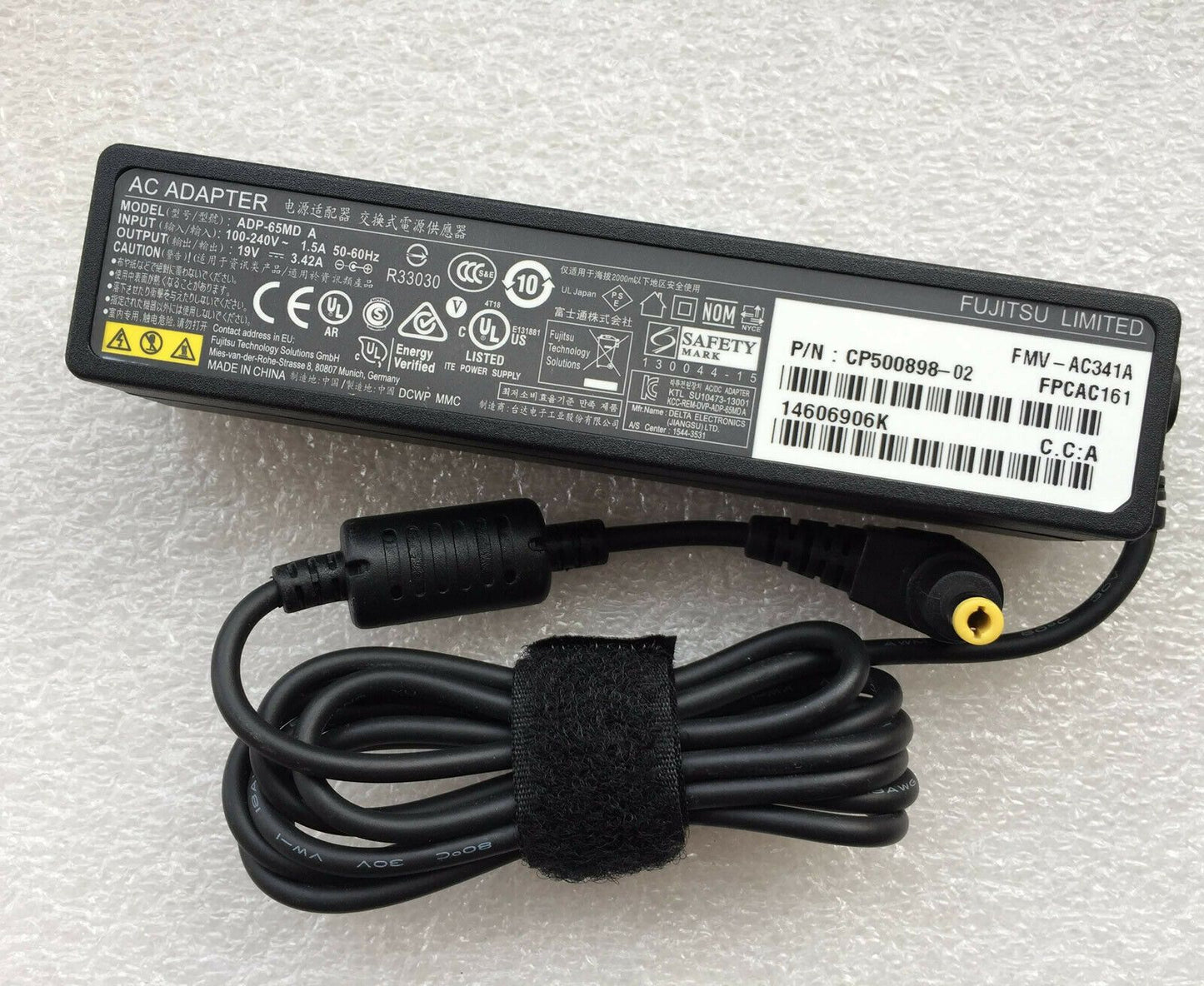 Original OEM Fujitsu Slim AC Power Adapter&Cord for Fujitsu LifeBook U904 Laptop