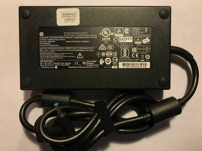 New Original HP ZBook 17 G3 Series,928429-002,835888-001 200W AC/DC Adapter&Cord