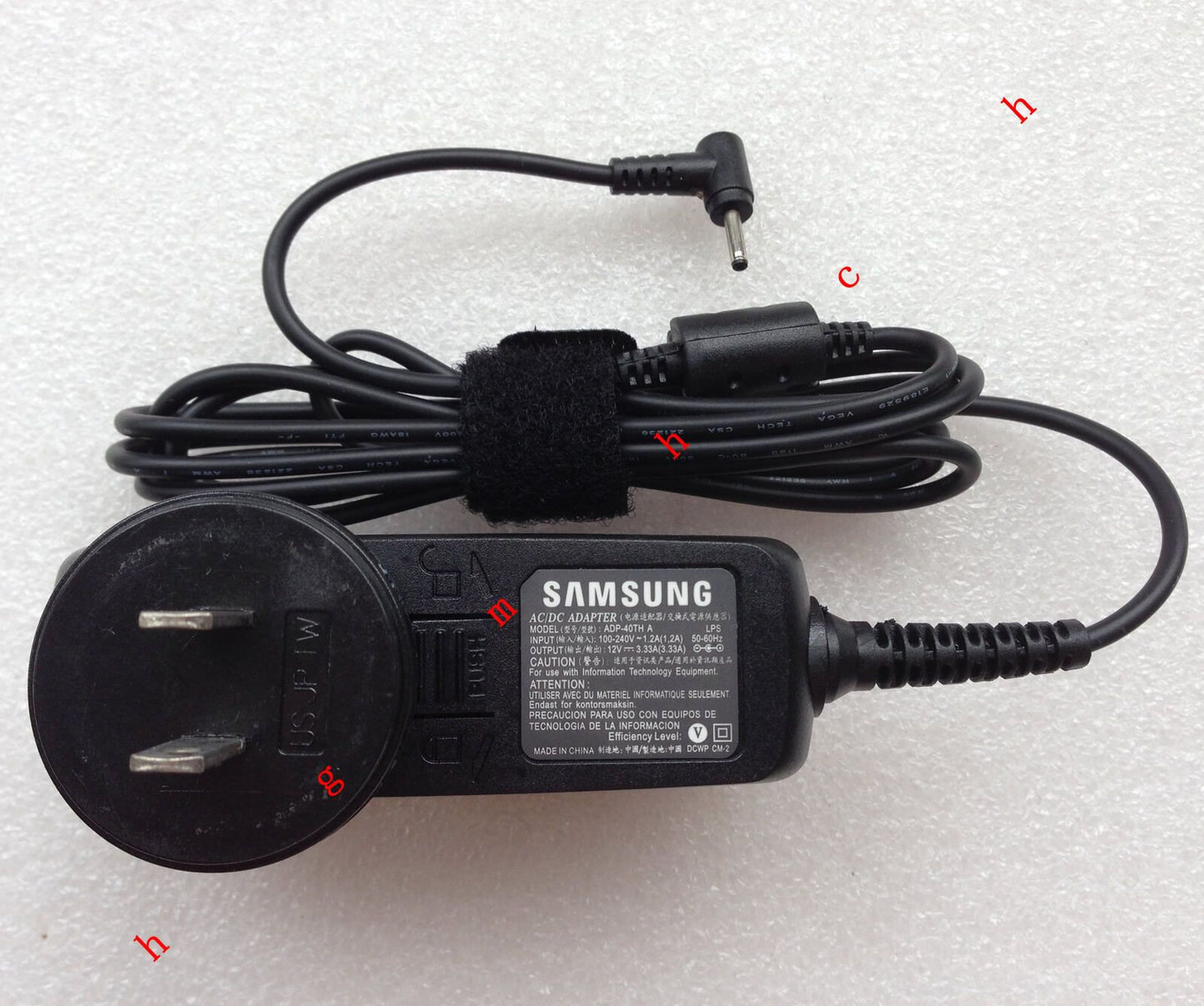 New Original Genuine OEM Samsung 40W AC Adapter for ATIV Smart PC XE500T1C-A02US