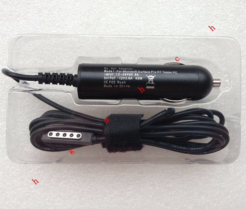 @Original OEM 12V 3.6A 43W Car Charger Microsoft Surface Pro 2,7EX-00004 Tablet