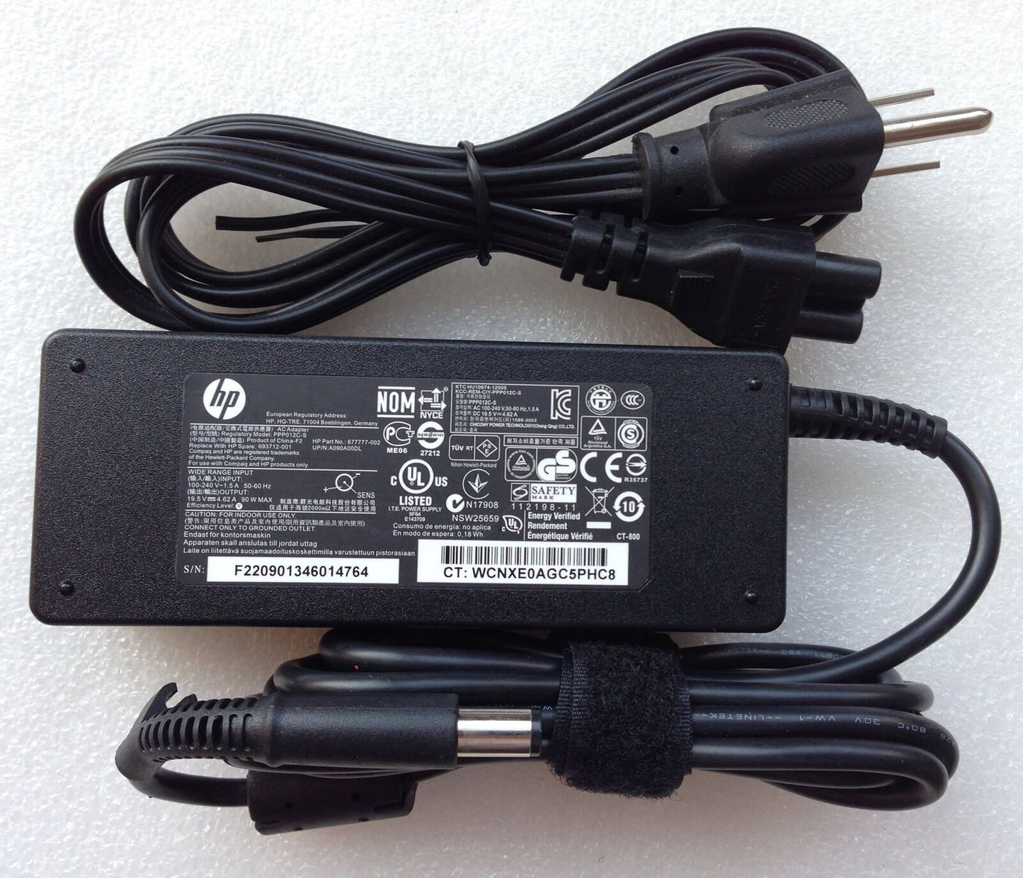 @Original OEM 90W Smart AC Adapter for HP Pavilion G7-2270US,G7-2243US,G7-2240US