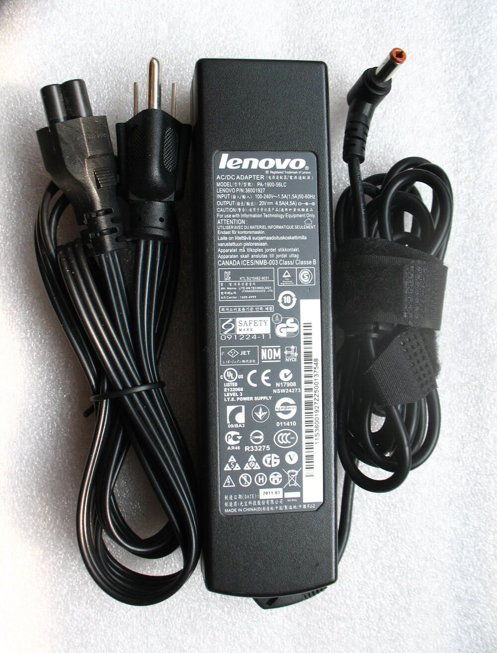 Original Genuine OEM Lenovo 90W Slim AC Adapter for Lenovo PA-1900-56LC/36001927